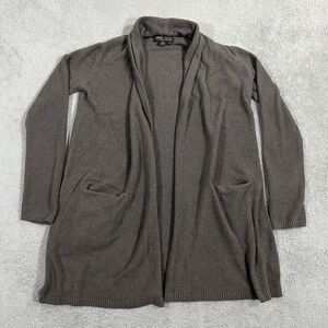 Barefoot Dreams Cardigan Sweater Womens XS Brown Bamboo Blend Chic Lite Pockets
